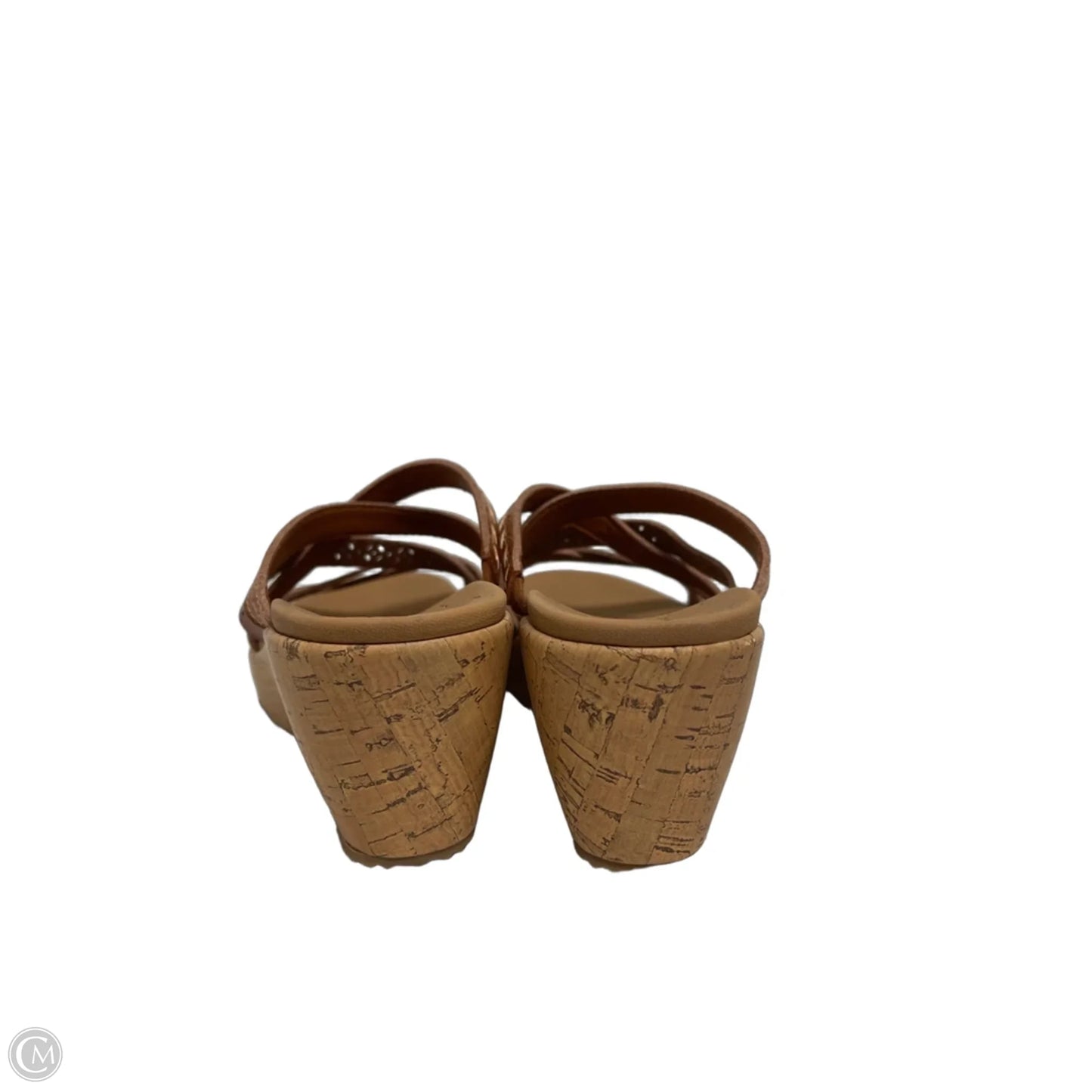 Sandals Heels Wedge By Skechers In Bronze, Size: 7