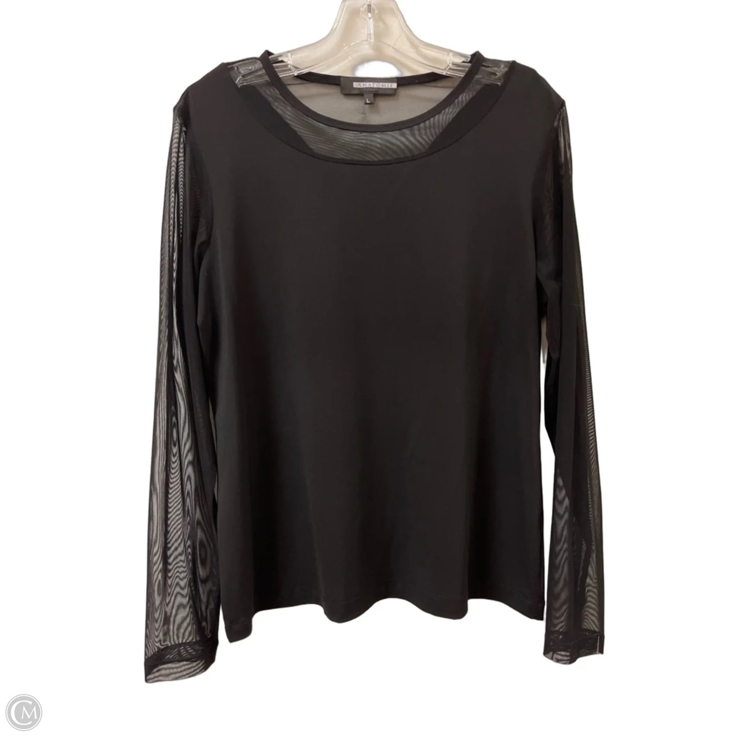 Top Long Sleeve By Cmc In Black, Size: L