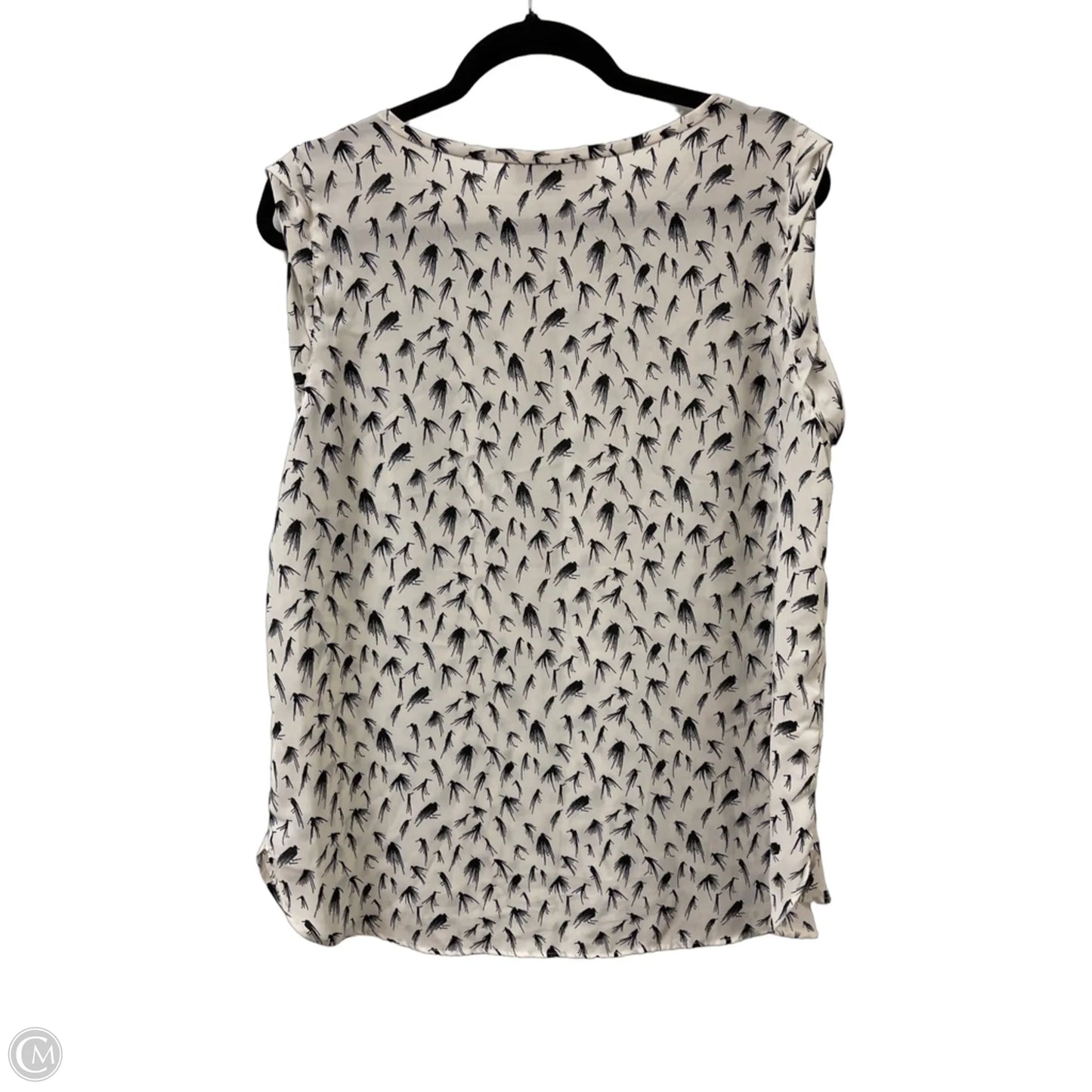 Top Sleeveless By Loft In Black & Cream, Size: L