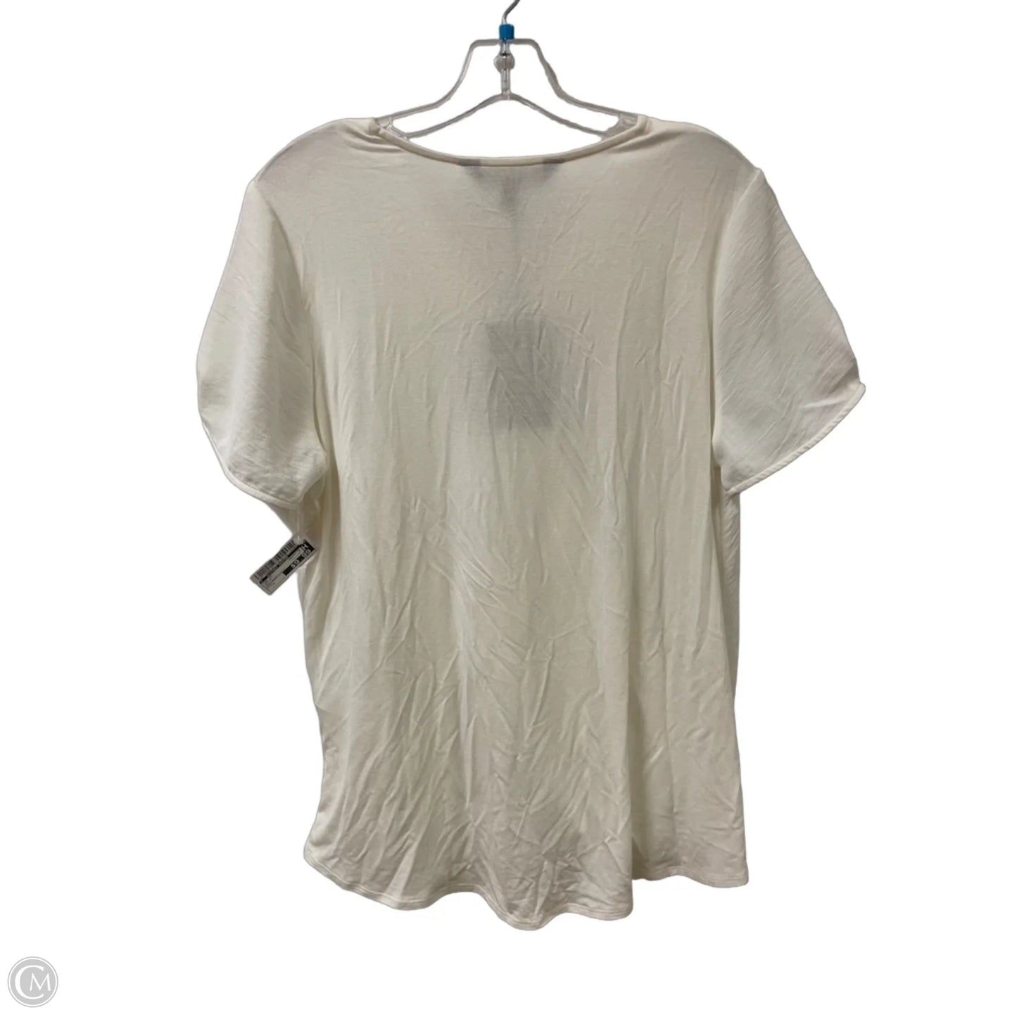 Top Short Sleeve By Clothes Mentor In White, Size: L