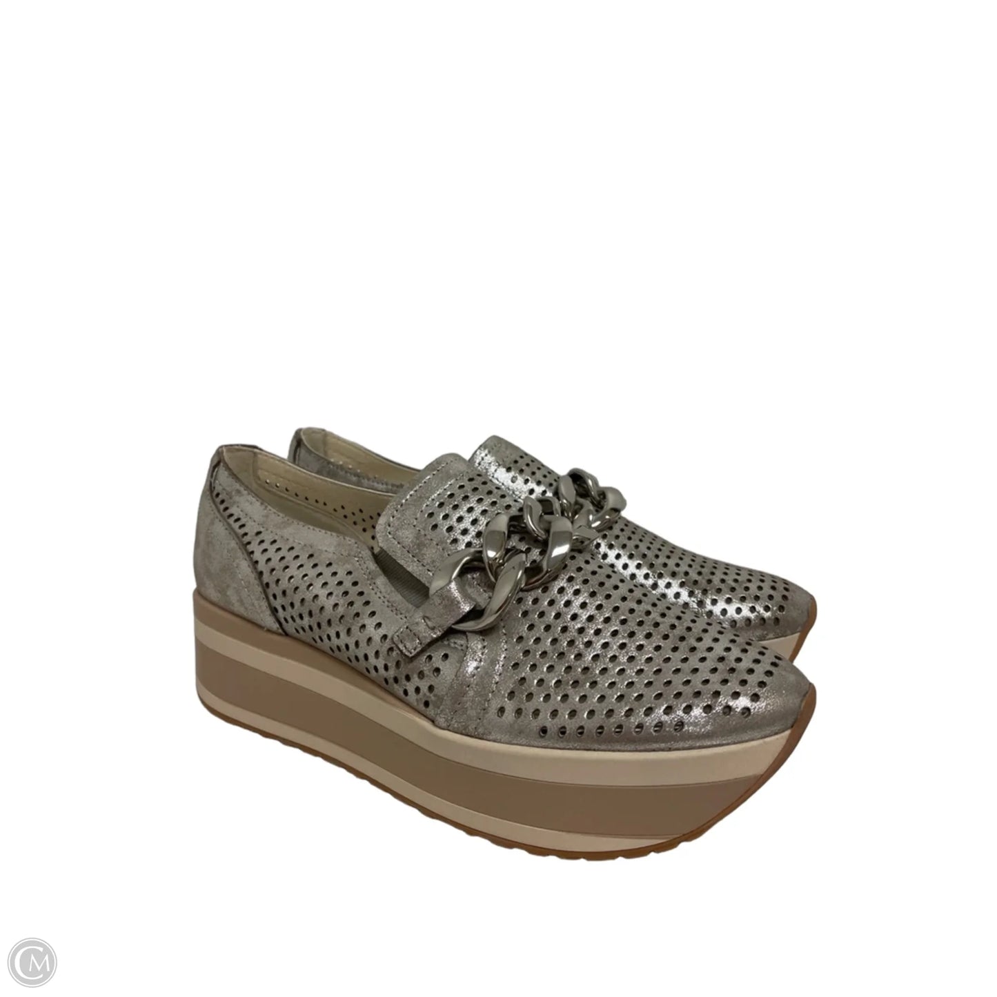 Shoes Heels Wedge By Dolce Vita In Silver & Tan, Size: 9