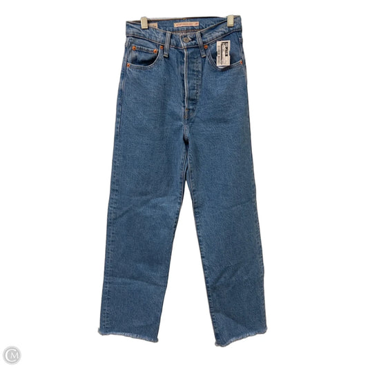Jeans Straight By Levis In Blue Denim, Size: 2