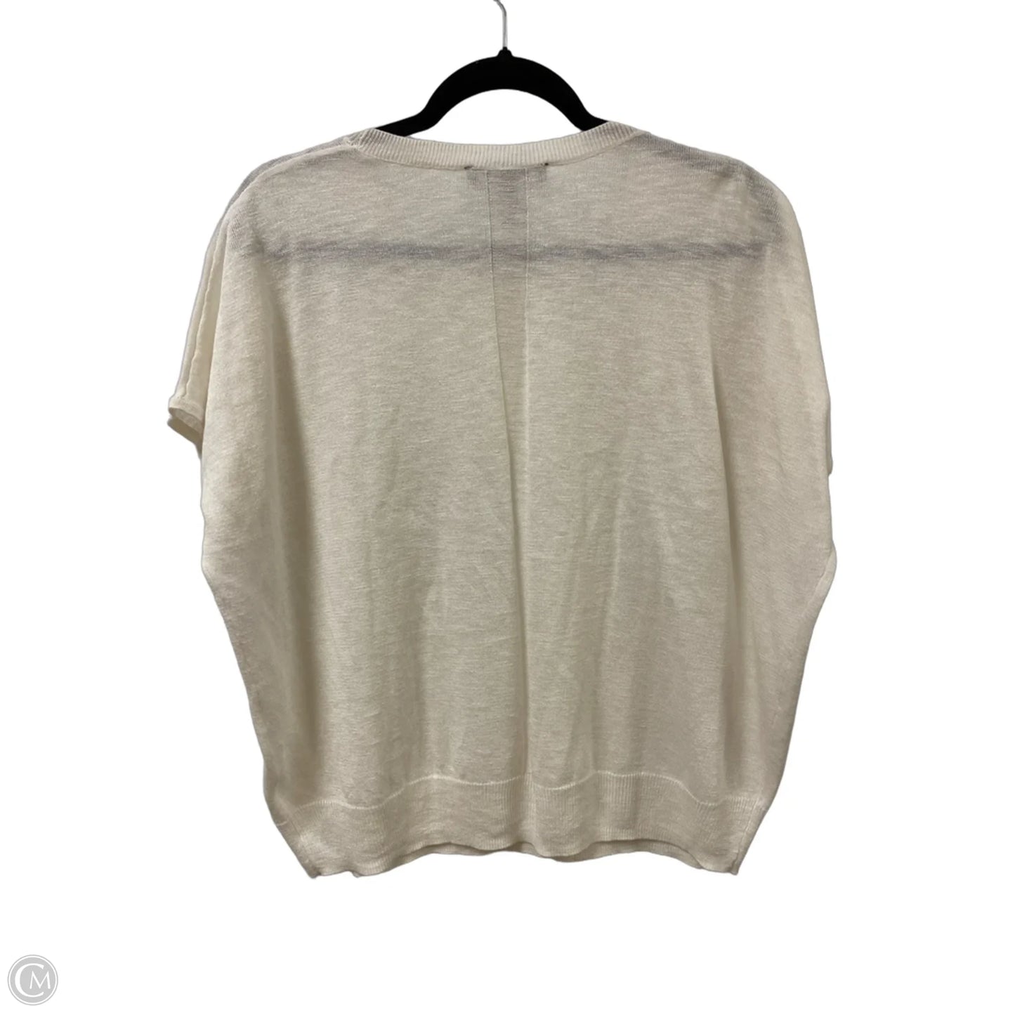 Top Short Sleeve By Ellen Tracy In Cream, Size: L