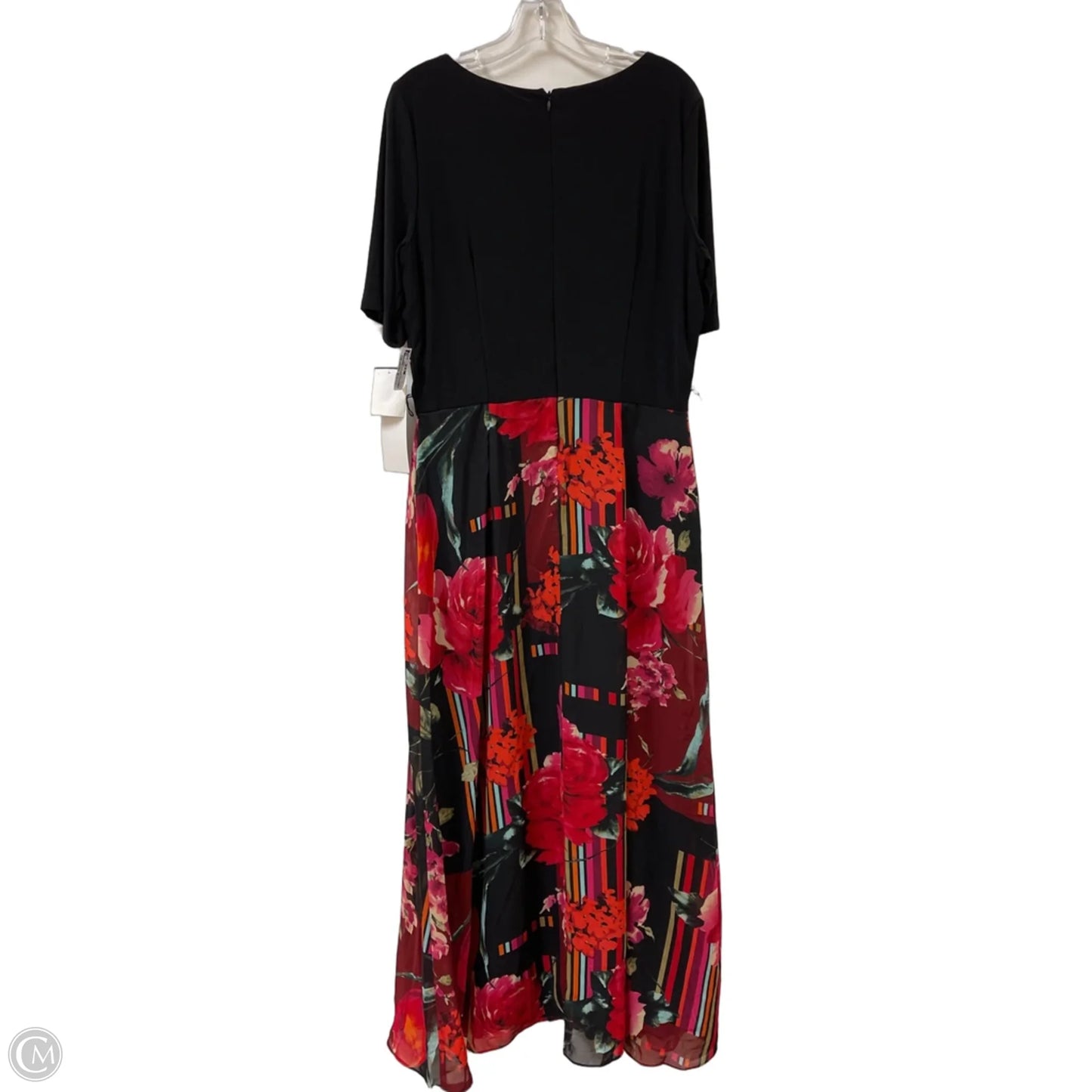 Dress Casual Maxi By Clothes Mentor In Black & Pink, Size: 14