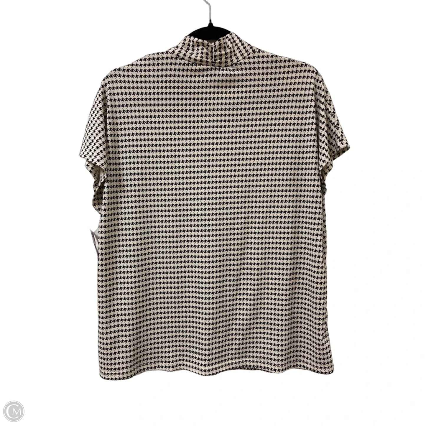 Top Short Sleeve By H&m In Black & White, Size: L