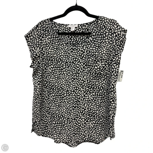 Top Short Sleeve By Carolina Belle In Black & White, Size: L