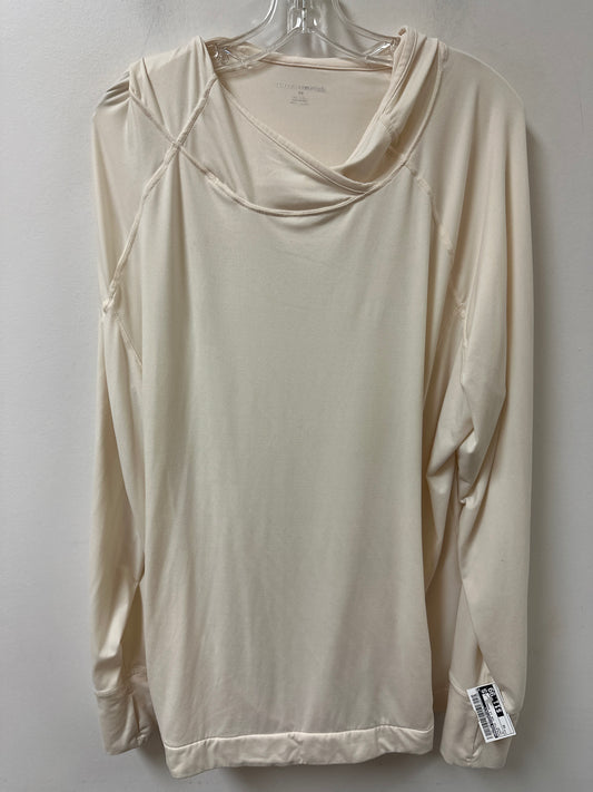 Athletic Top Ls Hoodie By Amazon Essentials In Cream, Size:3X
